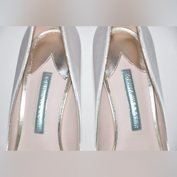 Sophia Webster Margaux Embellished Pointed Pumps US 9.5/ EU 39.5 Ivory Satin New - Picture 5 of 14